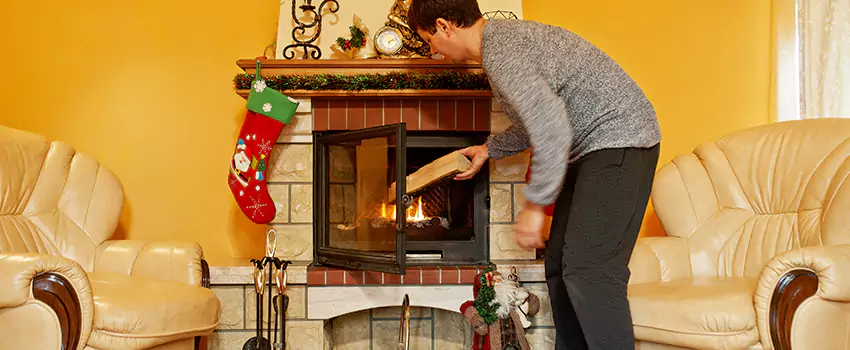 Rusted Metal Fireplace Restoration in Alexander City, Alabama